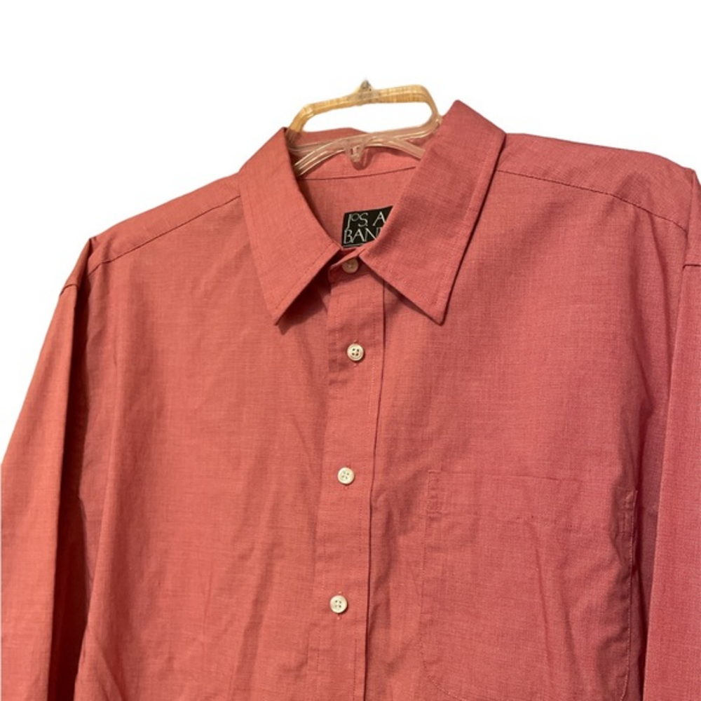 Jos. A. Bank Classic Red Oxford Dress Shirt Cotton‎ Men’s Size XL Tailored Fit